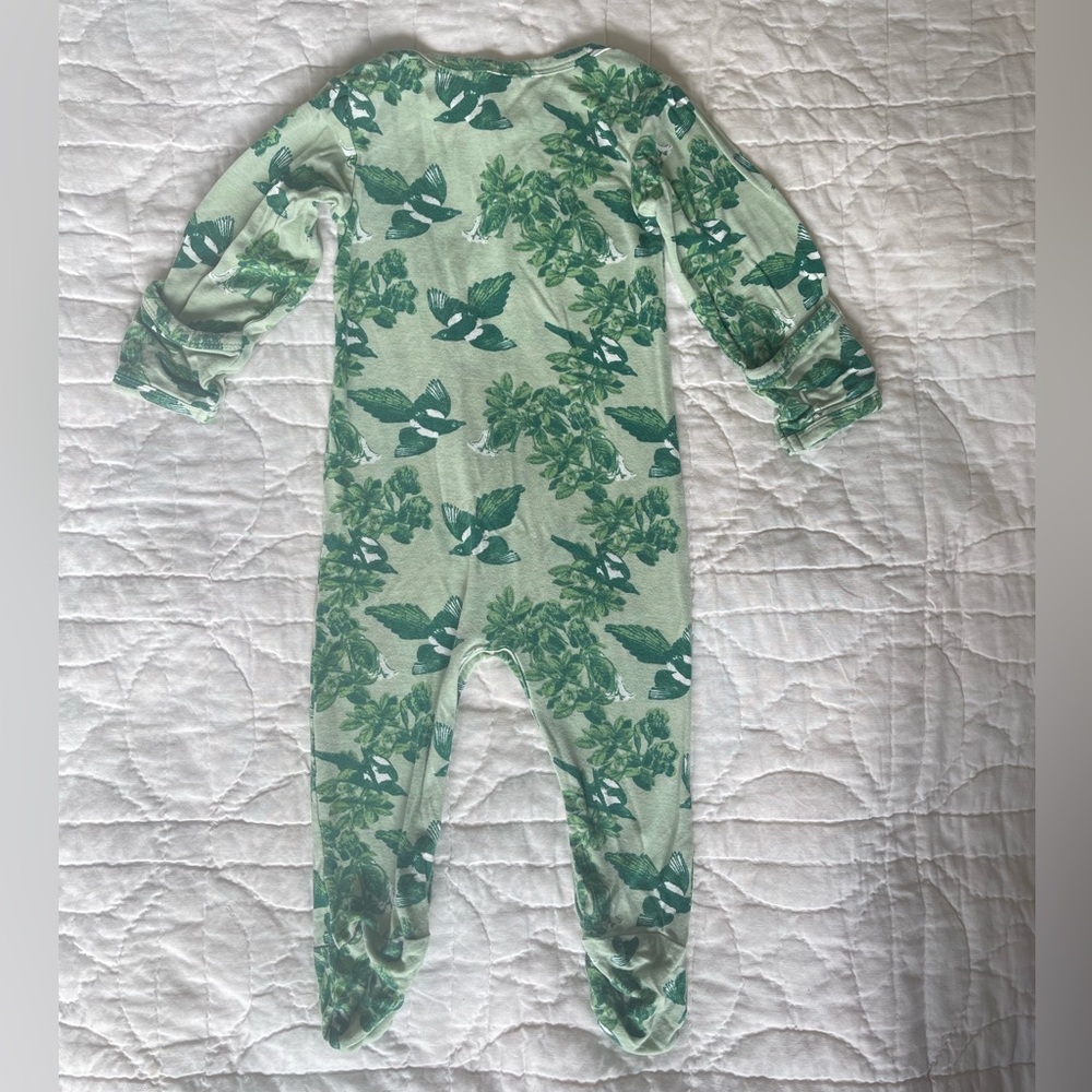 Kate Quinn lap neck footie Magpie Floral
